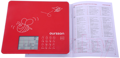 Кухонные весы Oursson KS0502GD/RD- фото4