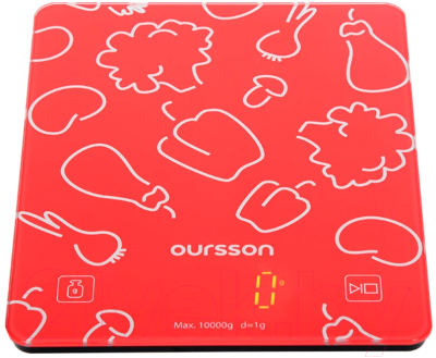 Кухонные весы Oursson KS1001GD/RD- фото4