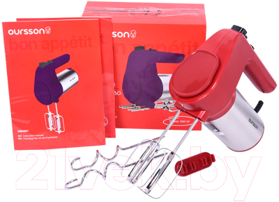 Миксер ручной Oursson HM4001/RD- фото6
