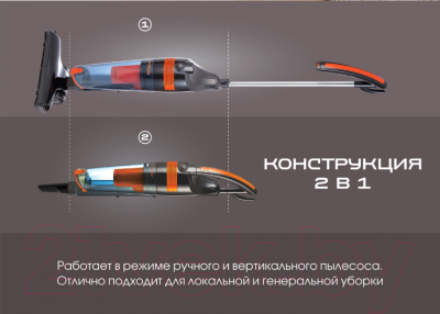 Вертикальный пылесос Endever SkyClean VC-292 (черный/зеленый)- фото3
