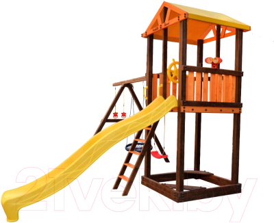 Игровой комплекс Perfetto Sport Pitigliano-3 + качели Паутина- фото