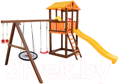 Игровой комплекс Perfetto Sport Pitigliano-3 + качели Паутина- фото5