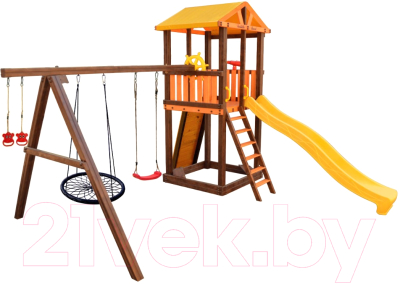 Игровой комплекс Perfetto Sport Pitigliano 4 + качели Паутина- фото5