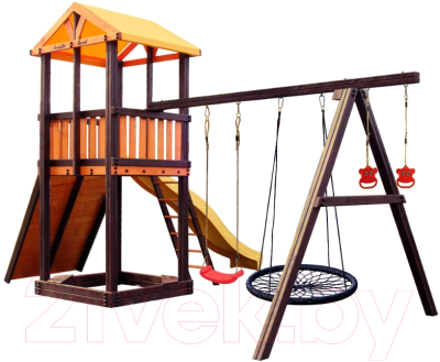 Игровой комплекс Perfetto Sport Pitigliano 5 + качели Паутина- фото4