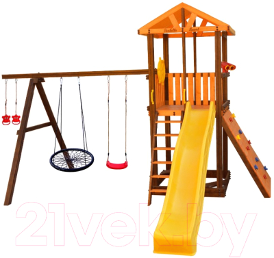 Игровой комплекс Perfetto Sport Pitigliano 5 + качели Паутина- фото5