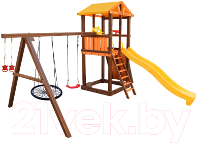 Игровой комплекс Perfetto Sport Pitigliano 5 + качели Паутина- фото6