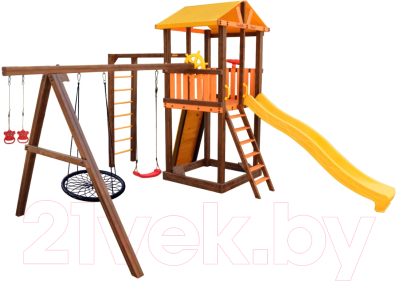 Игровой комплекс Perfetto Sport Pitigliano 7 + качели Паутина- фото2
