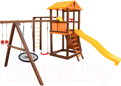 Игровой комплекс Perfetto Sport Pitigliano 8 + качели Паутина- фото