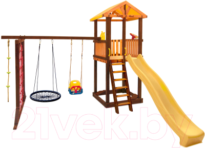 Игровой комплекс Perfetto Sport Pitigliano 9 + качели Паутина- фото