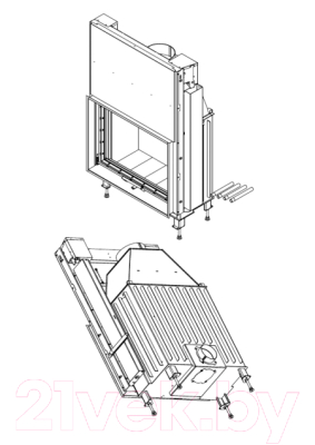 Каминная топка Мета-бел Fenix 900 ТКТ 11.0-01- фото6