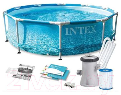Каркасный бассейн Intex Metal Frame Beachside / 28208 (305х76)- фото2