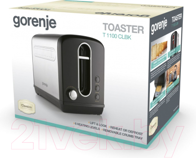 Тостер Gorenje T1100CLBK- фото5