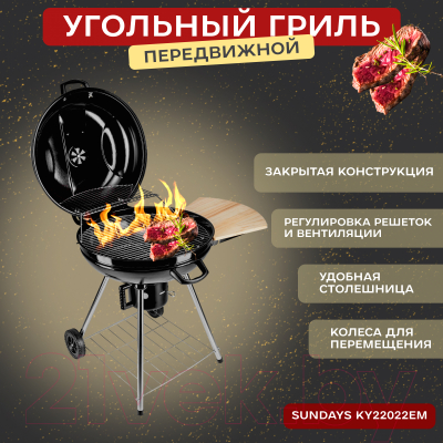 Угольный гриль Sundays KY22022EM- фото