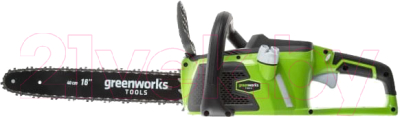 Электропила цепная Greenworks GD40CS18 бесщеточная 40V 40см / 2005807- фото4