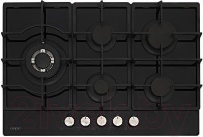 Газовая варочная панель Akpo PGA 755 WGC-T BL- фото