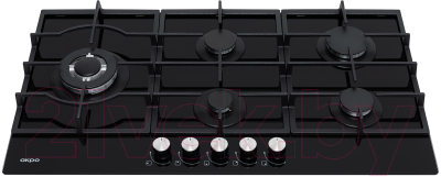 Газовая варочная панель Akpo PGA 905 WGC-T BL- фото2