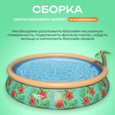 Надувной бассейн Bestway Paradise Palms 57416- фото7