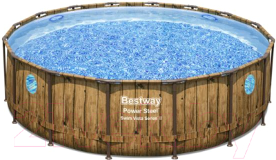 Каркасный бассейн Bestway Power Steel Swim Vista 56725- фото