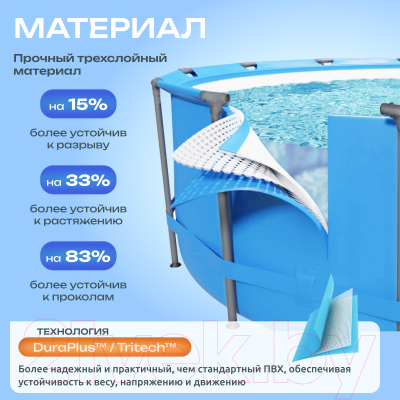 Каркасный бассейн Bestway Steel Pro 56677- фото4