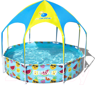 Каркасный бассейн Bestway Steel Pro Splash-in-Shade 56432- фото
