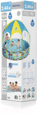 Каркасный бассейн Bestway Steel Pro Splash-in-Shade 56432- фото2