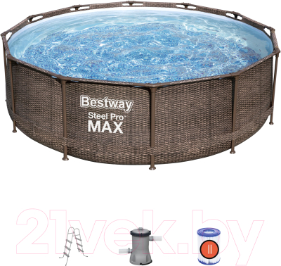 Каркасный бассейн Bestway Steel Pro MAX Ротанг 56709- фото2