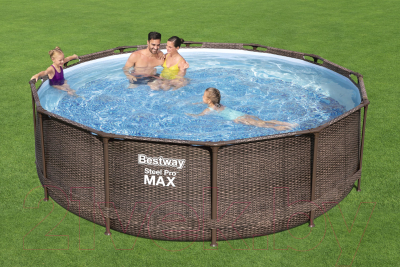 Каркасный бассейн Bestway Steel Pro MAX Ротанг 56709- фото7