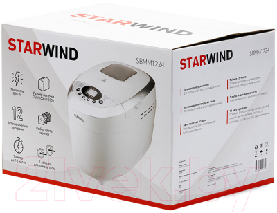 Хлебопечка StarWind SBMM1224 (белый)- фото7