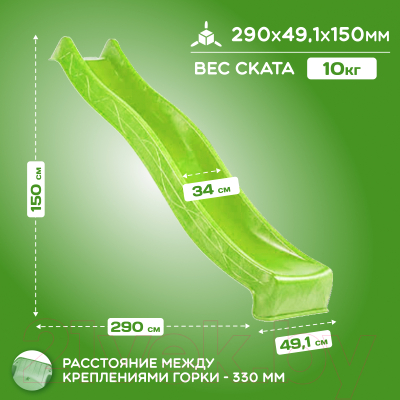 Скат для горки KBT Tsuri HDPE / 402.015.013.001- фото4