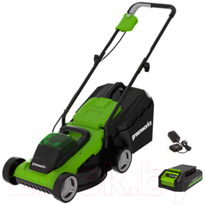 Газонокосилка электрическая Greenworks G24LM33K2- фото2