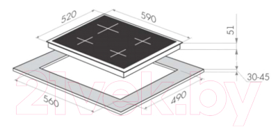Газовая варочная панель HOMSair HGE643WH- фото5