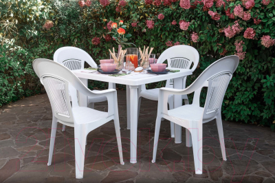 Стол пластиковый Ellastik Plast Элластик Квадратный 85x85x74- фото3