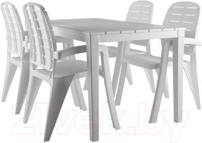 Стол пластиковый Ellastik Plast Прованс Прямоугольный 140x80x71.5- фото2