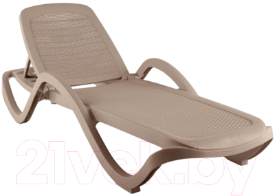 Шезлонг Ellastik Plast Capri Плетеный 194x73x31- фото