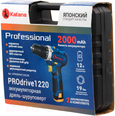Аккумуляторная дрель-шуруповерт Katana PROdrive 1220 (кейс)- фото7