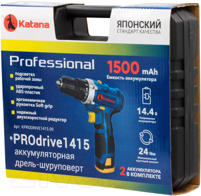 Аккумуляторная дрель-шуруповерт Katana PROdrive 1415 (кейс)- фото7