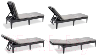 Шезлонг Keter Jaipur с матрацем / 238416- фото4