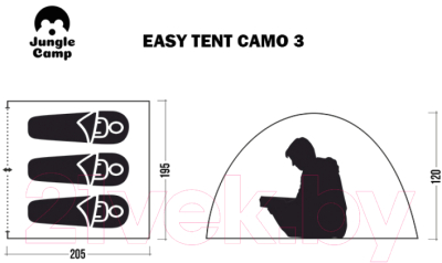 Палатка Jungle Camp Easy Tent Camo 3 / 70864- фото8