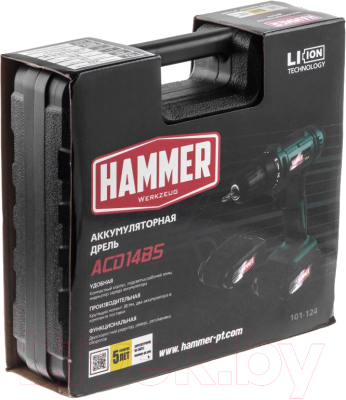 Аккумуляторная дрель-шуруповерт Hammer Flex ACD14BS (680328)- фото3