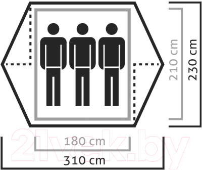 Палатка Salewa Denali III Tent / 5628-5311- фото3
