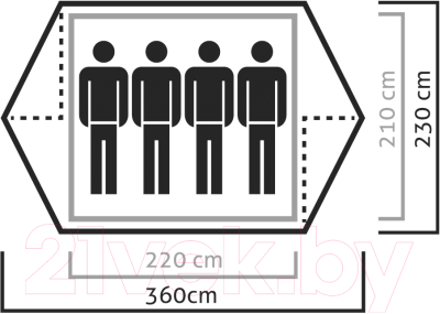 Палатка Salewa Denali IV Tent / 5629-5311- фото3