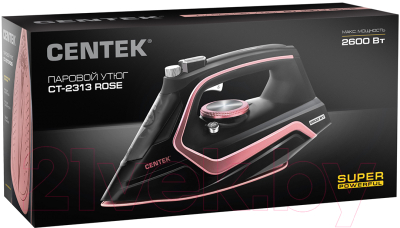 Утюг Centek CT-2313 (черный/розовый)- фото7