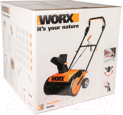 Снегоуборщик электрический Worx WG450E- фото4