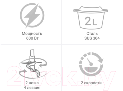 Измельчитель-чоппер Zigmund & Shtain CH-31 R- фото7