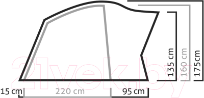 Палатка Salewa Alpine Hut III Tent / 5603-5311- фото3