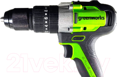 Аккумуляторная дрель-шуруповерт Greenworks GD24DD60 бесщеточная 24V / 3704107- фото7
