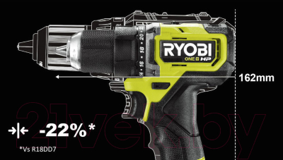 Аккумуляторная дрель-шуруповерт Ryobi HP RDD18C-0 ONE + / 5133004979- фото9