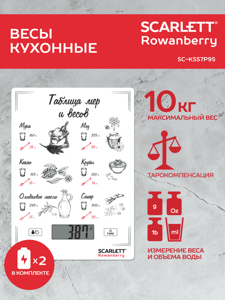 Кухонные весы Scarlett SC-KS57P95- фото6