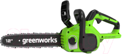 Электропила цепная Greenworks GD24CS30 бесщеточная 24V 30см / 2007007- фото