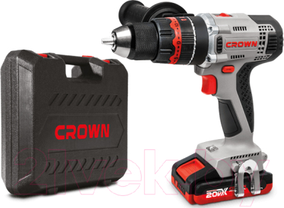 Аккумуляторная дрель-шуруповерт CROWN CT21075HMX-2 BMC- фото2